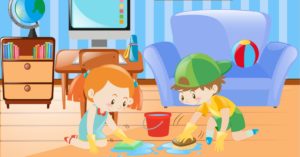 Keimfalle Kinderzimmer - Kinder putzen Zimmer