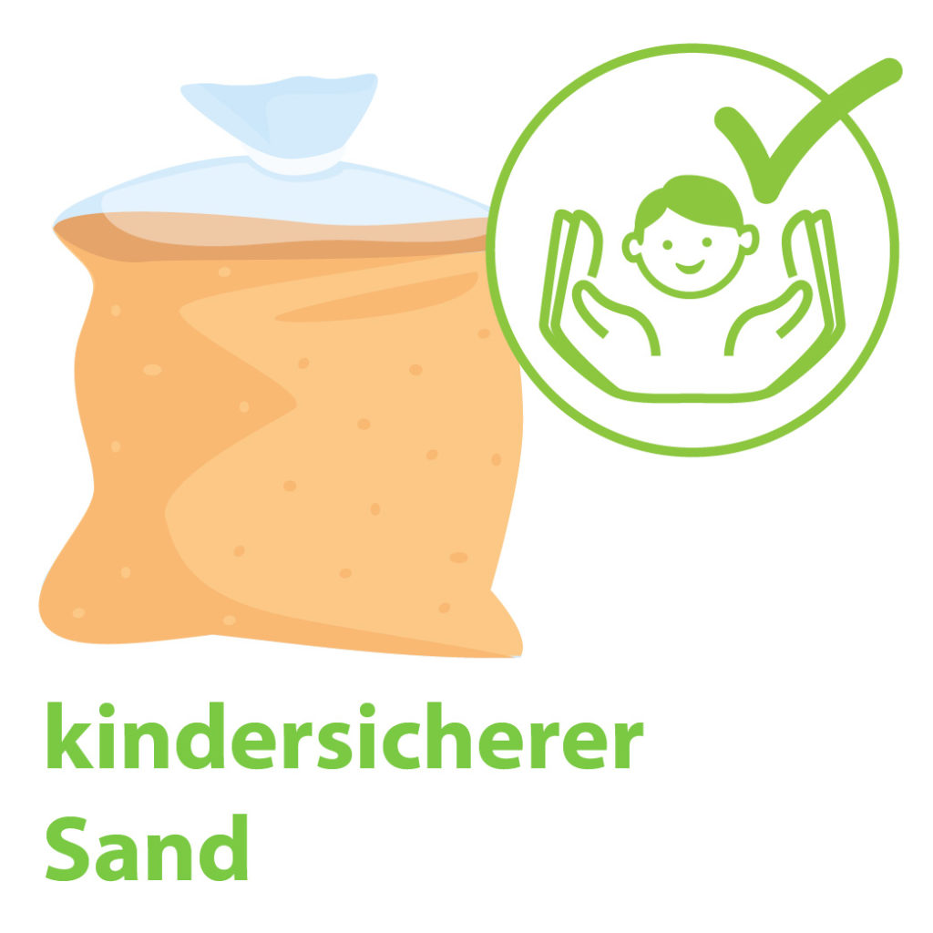 kindersicherer Sand