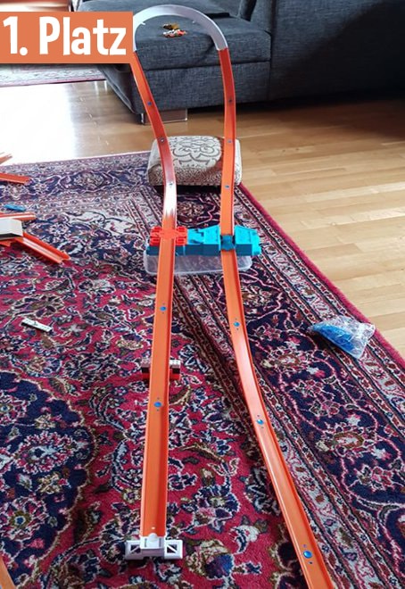 1. Platz bei unserer Hot Wheels Track Builder Challenge