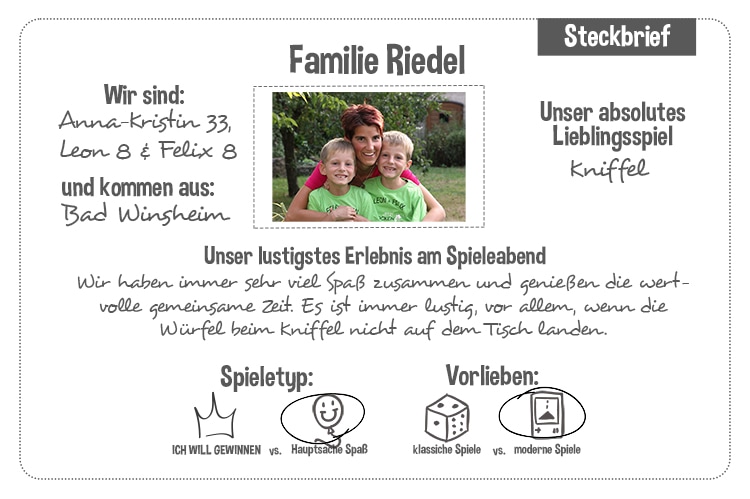 Steckbrief Familie Riedel