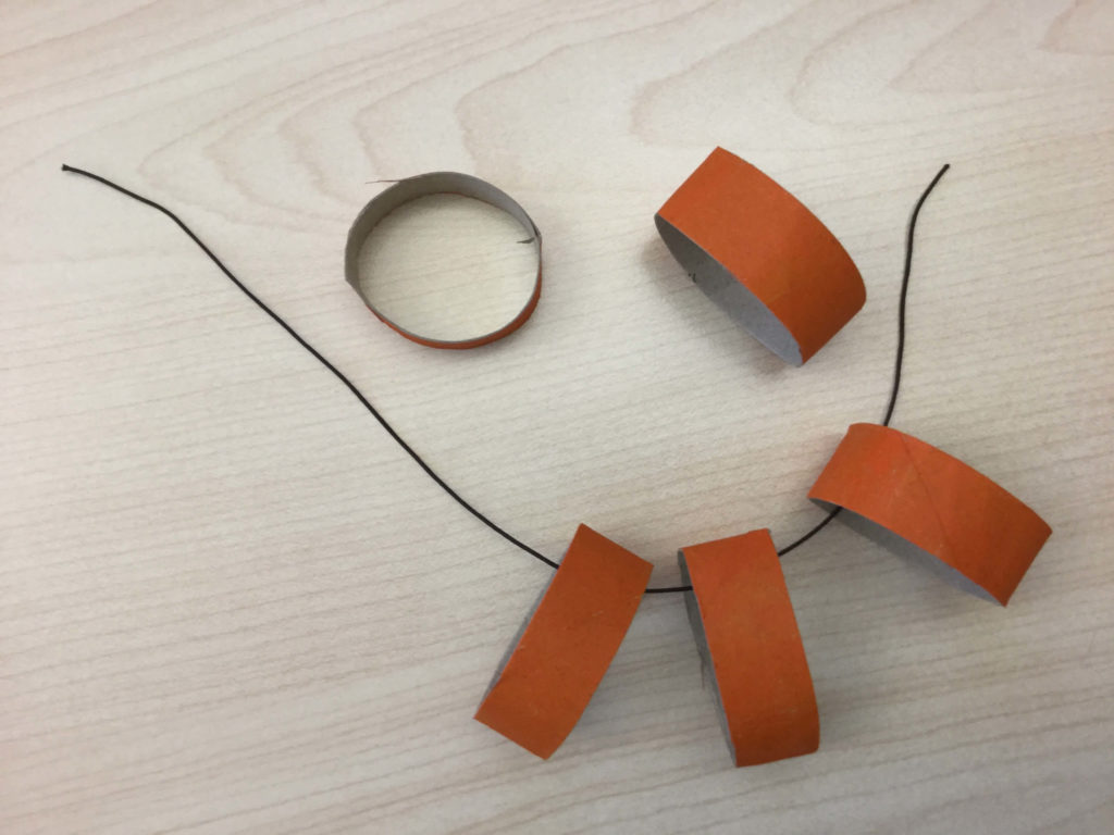 Einfädeln der Ringe
