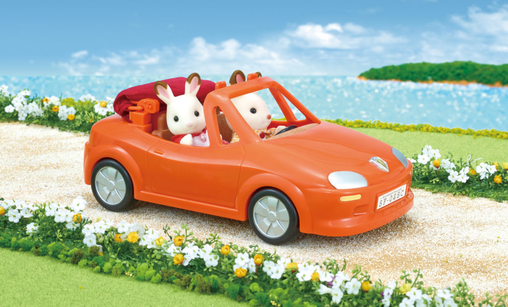 Sylvanian Families Cabrio Fahrt am Glitzersee