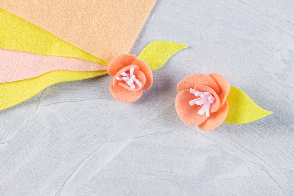Filzblumen DIY - Schritt 3
