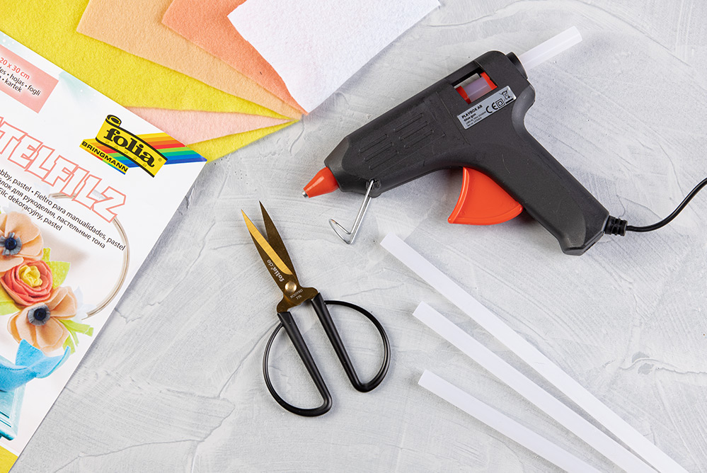 Filzblumen DIY Material