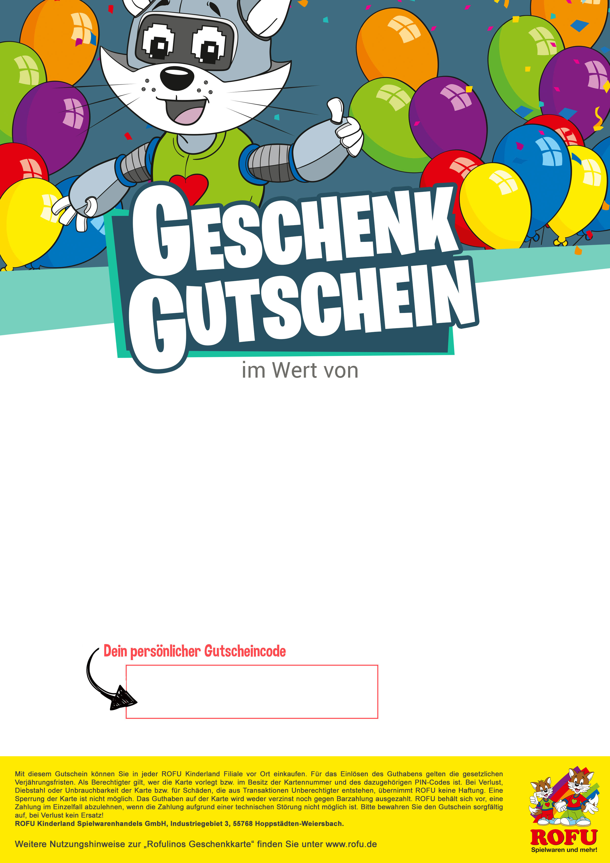 Geschenkgutschein Robolino