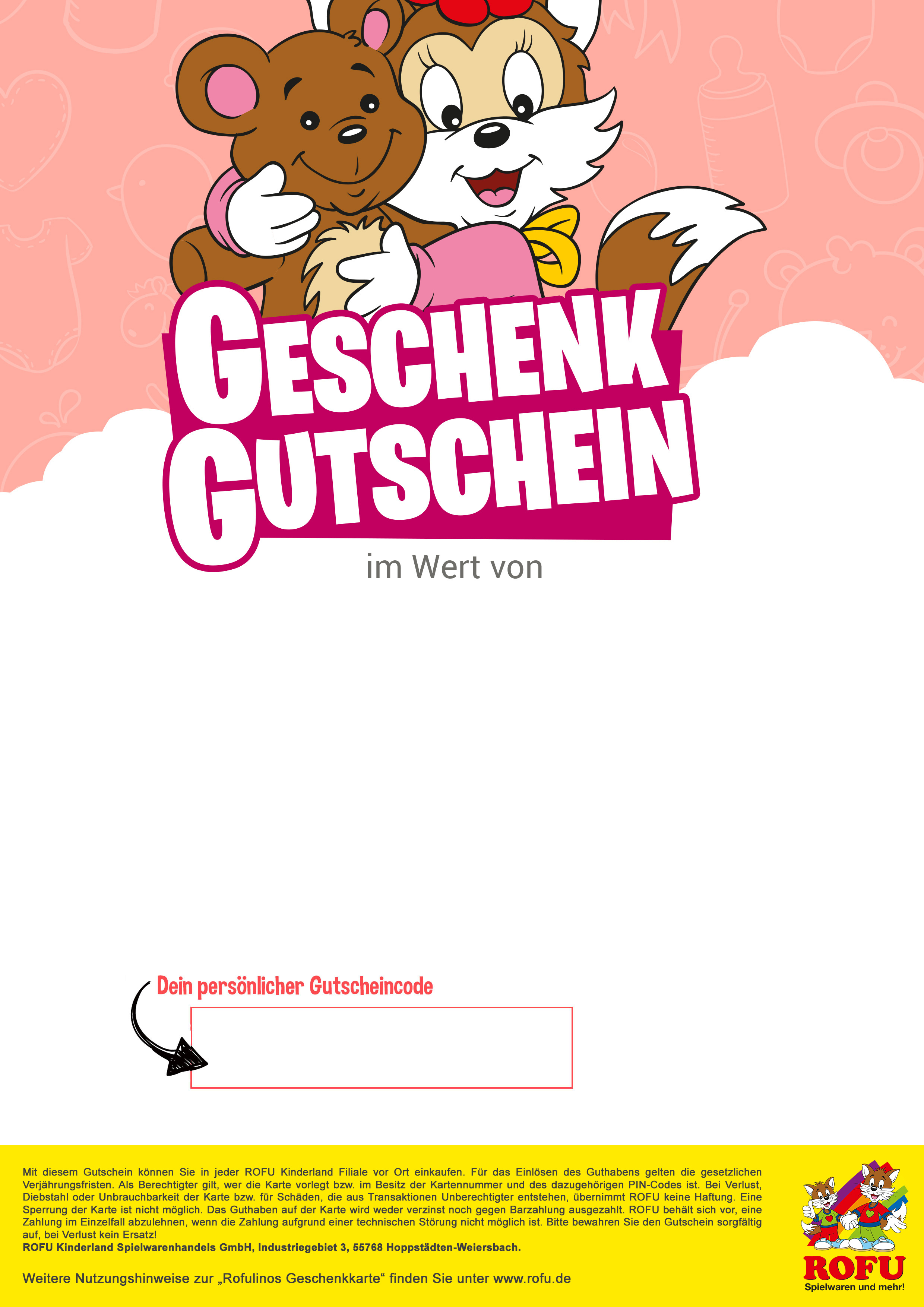 Geschenkgutschein Rofulina Baby