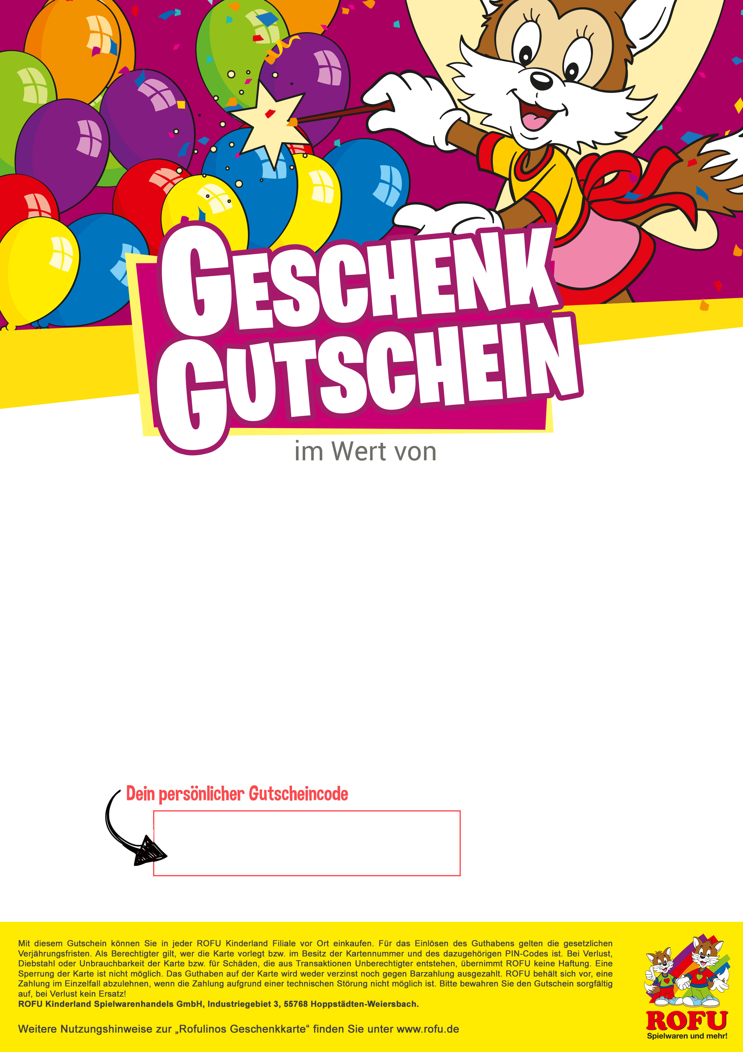 Geschenkgutschein Rofulina Fee
