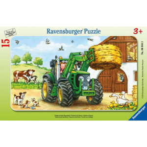 Rahmenpuzzle - Traktor auf dem Bauernhof - 15 Teile