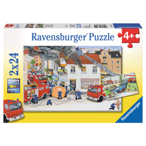 Puzzle-Box - Bei der Feuerwehr - 2x 24 Teile