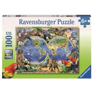 Puzzle - Tierisch um die Welt - 100 XXL Teile