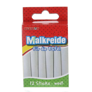 Tafelmalkreide - 12 Sticks - weiß