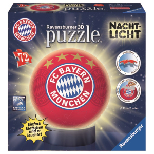 3D Puzzle-Ball - FC Bayern München - Nachtlicht - 72 Teile