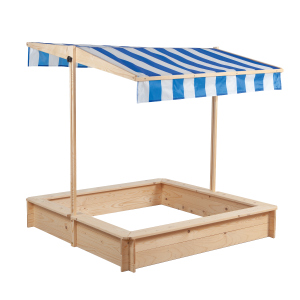 Sandkasten aus Holz mit Dach - Beluga