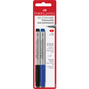 2 Folienstifte Multimark - non-permanent -fein - schwarz/blau