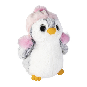 Pinguin Kuscheltier mit rosa Mütze, ca. 25 cm