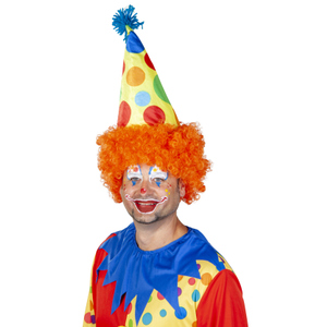 Clownshut mit Haaren - für Erwachsene