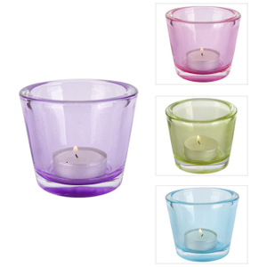 Teelichtglas - ca. 8 x 6,5 cm - 1 Stück