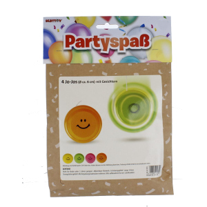 Besttoy Partyspaß - 4 Jo-Jos mit Gesichtern
