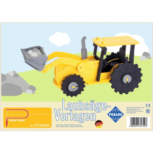 Laubsägevorlage Radlader