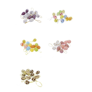 Ostereier zum Hängen - ca. 4 x 2,5 cm - 12 Stück - 1 Set