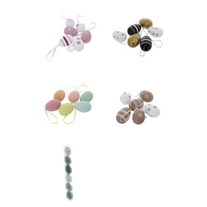 Ostereier zum Hängen - ca. 6 x 4 cm - 6 Stück - 1 Set