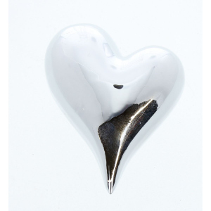 Herz silber - ca. 11 x 8 x 4 cm