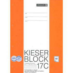 Kieserblock 17 C - Lineatur 21 - A4 - Liniert - 4. Klasse