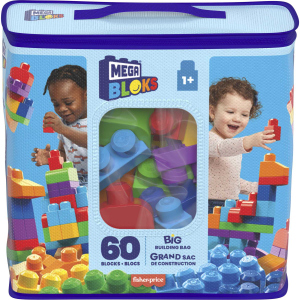 Mega Bloks - Bausteinebeutel - Medium 60 Teile - Grundfarben