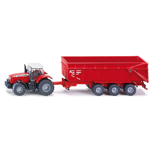 Siku Farmer 1844 - Traktor Massey Ferguson mit Anhänger - 1:87