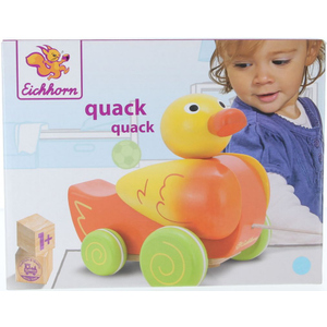 Eichhorn - Nachziehtier aus Holz - Ente