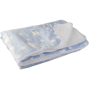 Babydecke - aus Polyester - 75 x 100 cm - blau