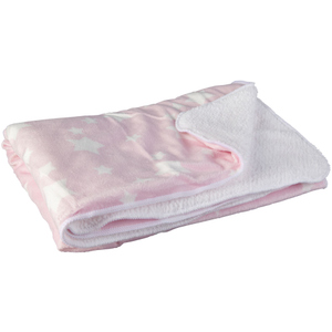 Babydecke - aus Polyester - 75 x 100 cm - rosa
