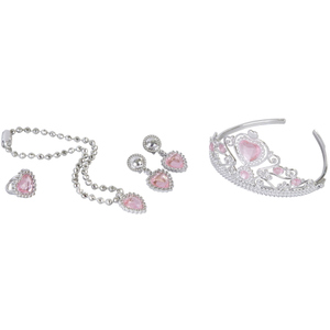 Prinzessinnenschmuck-Set - 4-teilig - rosa