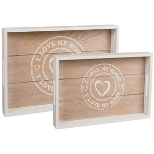 Tablett - I Love My Home - aus Holz - verschiedene Größen