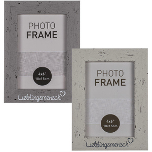 Bilderrahmen - Lieblingsmensch - aus Holz - 14 x 19 x 1,5 cm - 1 Stück