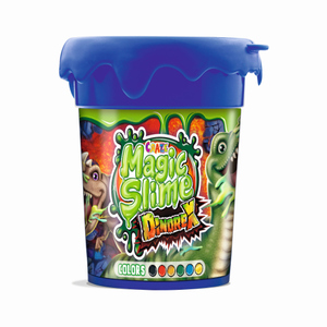 Magic  Slime - Schleim mit Sammelfigur Dino - verschiedene Farben - 1 Stück