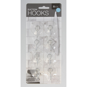 8 Saugnäpfe - ø ca. 4 cm - mit Haken