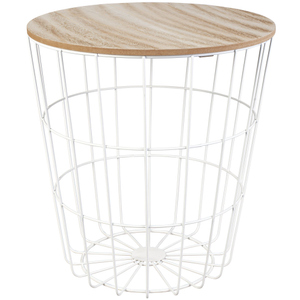 Beistelltisch - Ø = ca. 39 cm - weiß