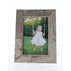 Bilderrahmen grau/braun - aus Holz - ca. 15 x 1 x 20 cm