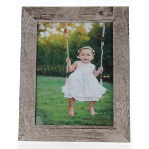 Bilderrahmen grau/braun - aus Holz - ca. 20 x 1 x 25 cm