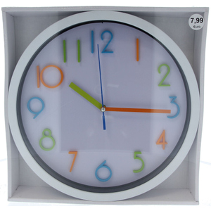 Wanduhr - Ø = 25,5 cm - weiß