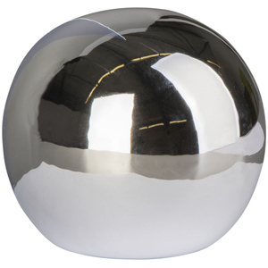 Dekokugel - aus Dolomit - Ø = 9,5 cm - silber