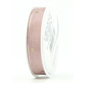 Geschenkband - Sterne - ca. 300 x 1,5 cm - rosa