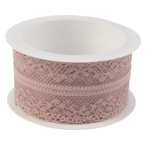 Geschenkband - Spitze - ca. 200 x 4 cm - rosa