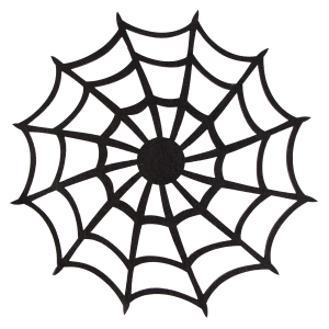 Platzdecke - Spinnennetz - aus Filz - Ø = ca. 35 cm - schwarz