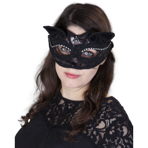 Maske - Schwarze Katze - für Erwachsene