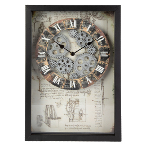 Wanduhr - Industrial - ca. 27 x 6 x 40,5 cm