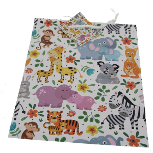 Geschenktasche Zootiere - ca. 17,5 x 22,5 x 9,5 cm