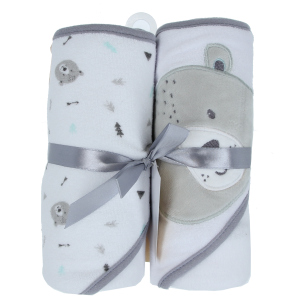 Badeset 2tlg. - Kapuzenbadetuch - Bär