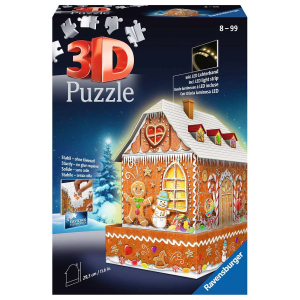 3D Puzzle - Lebkuchenhaus bei Nacht - 216 Teile